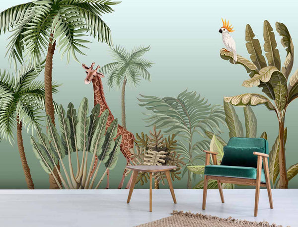 Tropical Self adhesive Wallpaper Peel and stick wallpaper - Luzen&Co