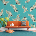 Birds Figured Wall Mural Peel and Stick Wallpaper Australia Luzen and co