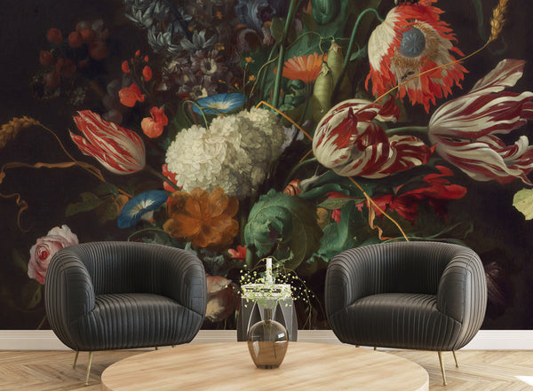 Floral Vintage Self adhesive wallpaper Flower Peel and stick Wallpaper - Luzen&Co