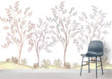 Flowers On Tree Self adhesive Wallpaper