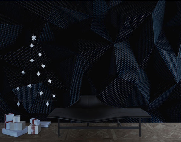 Black Modern Geometric Wallpaper