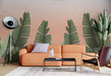Big Tropical Leaves Gradient Self Adhesive Wallpaper