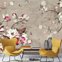 Beautiful Designed Nude Tones Flowers Self adhesive wallpaper