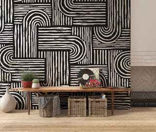 Linear Geometrical Wallpaper - Luzenandco