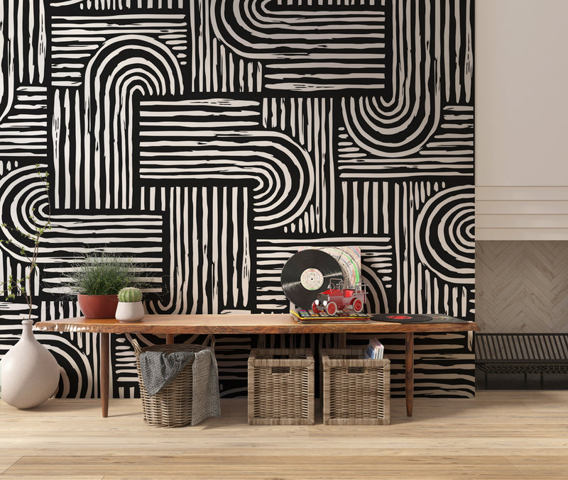 Linear Geometrical Wallpaper - Luzenandco