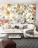 Floral Vintage Self adhesive wallpaper Flower Peel and stick Wallpaper - Luzen&Co