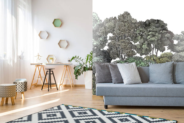 Forest Landscaped Peel and Stick Wallpaper