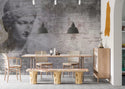 Woman Statue Antique Floral Wall Mural Wallpaper