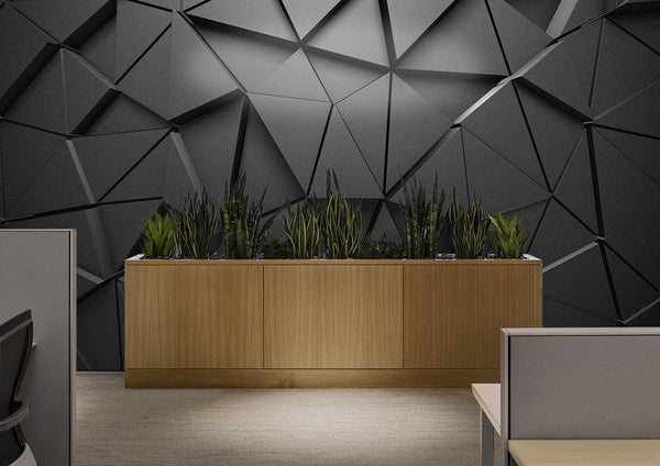 Living Room Trendy Office Geometric Wallpaper