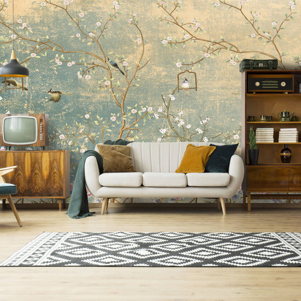 Natural Tones Floral Wallpaper in Australia - Luzen&Co