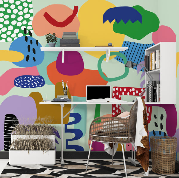 Fun Colorful Wallpaper for Kids room