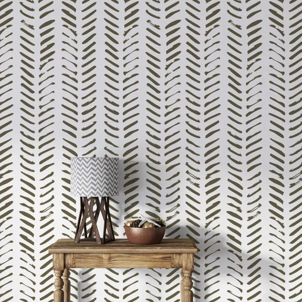 Leaf Patterns Modern Wall Mural Peel and Stick Wallpaper - Luzen&Co