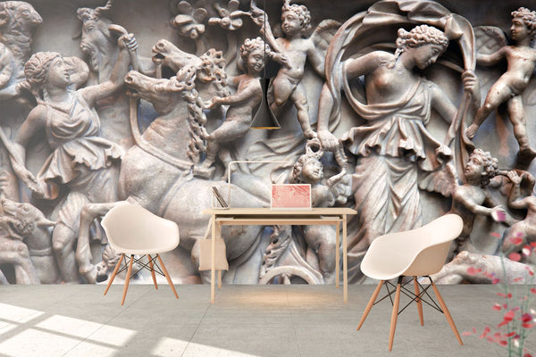 Ancient Greek Mythology Statues Wall Mural Wallpaper - Luzen and co