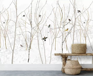 Flowered Hair Women Drinking Wall Mural Wallpaper