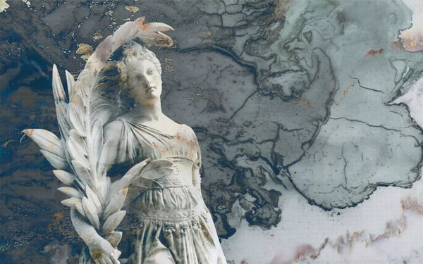 Chiseled Shaved Pattern Collage Wall Mural Wallpaper - Luzenandco Australia