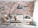 Mountain Landscape Floral Self adhesive Wallpaper