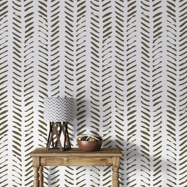 Herringbone Shape Peel and Stick Wallpaper