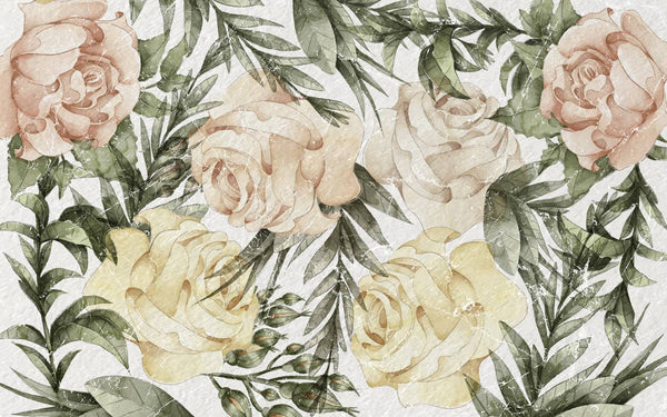 Huge Roses Self adhesive Wallpaper