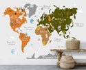 Cute Animals Map Kids Wallpaper
