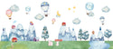 Clouds Mountains and Air Balloons Wallpaper, Wall sticker, Wall poster, Wall Decal - Luzen&co