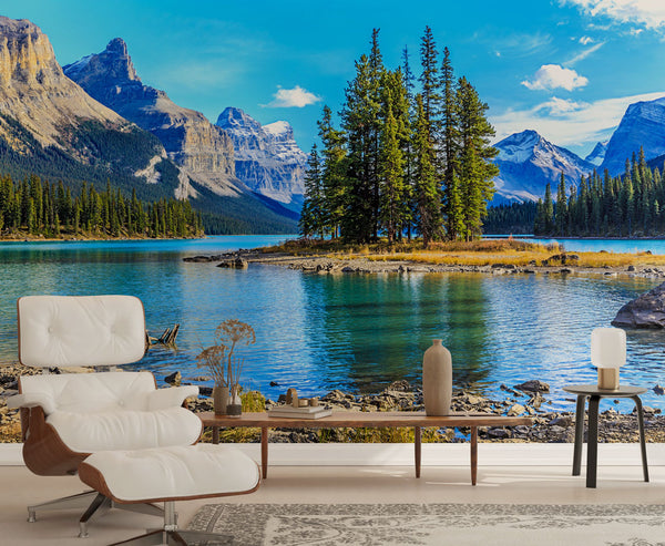 Lake and Mountain View Self Adhesive Wallpaper