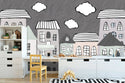 Cartoon Buildings Kids Wallpaper