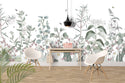 White Background Garden Wallpaper - Luzen&Co