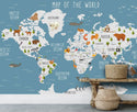 Blue Tones National Animals Wallpaper, Wall sticker, Wall poster, Wall Decal - Luzen&co