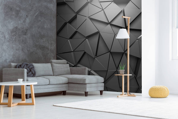 Living Room Trendy Office Geometric Wallpaper