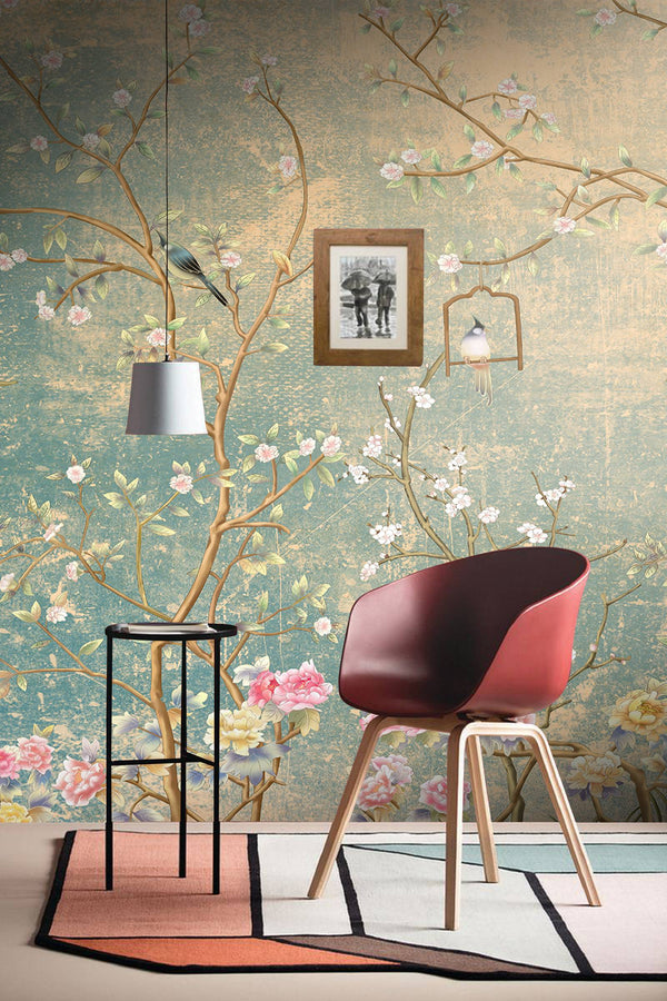 Natural Tones Floral Wallpaper in Australia - Luzen&Co