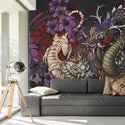 Purple Tones Dragon Designed Peel and Stick Australia Wallpaper - Luzen&Co