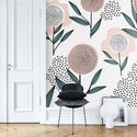 Pink Patterned Flower Wallpaper