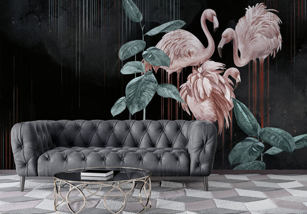 Wild life Tropical Self adhesive Wallpaper Peel and stick wallpaper - Luzen&Co