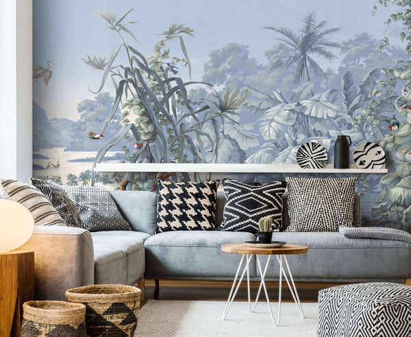 Forest Landscape Birds And Trees Nature Wallpaper