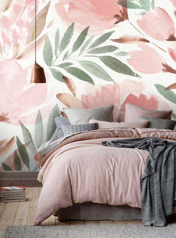 Pastel Color Floral Self adhesive Wallpaper