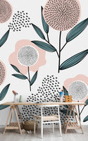 Pink Patterned Flower Wallpaper