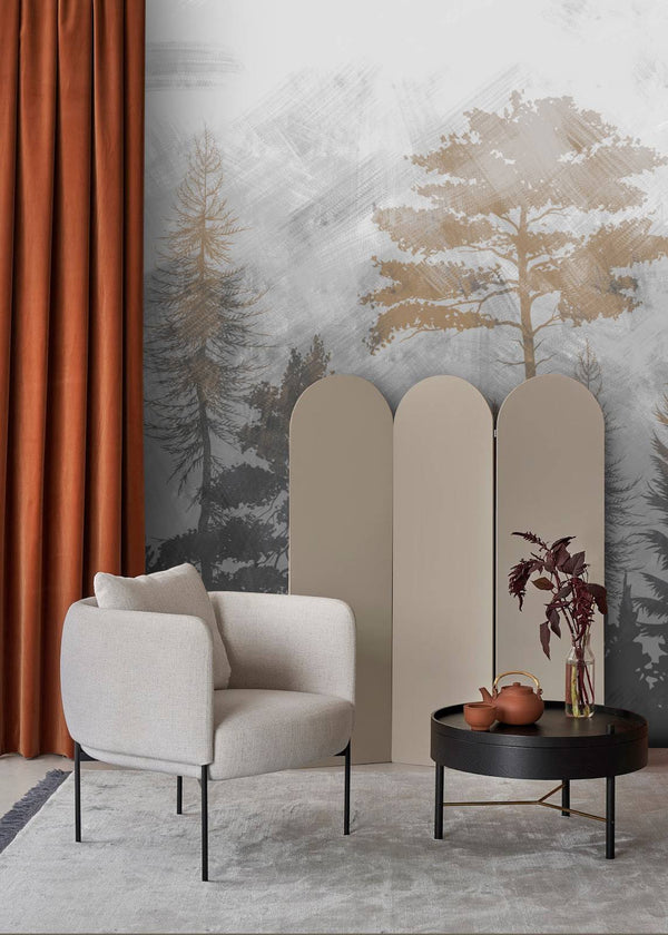 Dark Tones Tropical Forest Wallpaper