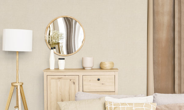 Premium Light Beige Linen Self Adhesive Wallpaper Peel and stick Vinyl