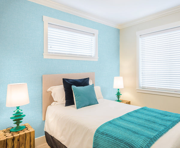 Canvas Sky Blue Self Adhesive Wallpaper Interior Sheet Luzenandco