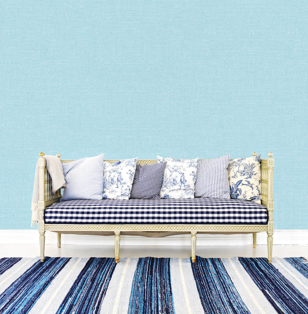 Canvas Sky Blue Self Adhesive Wallpaper Interior Sheet Luzen and co