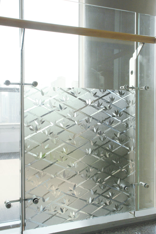 3D Bamboo Privacy Static Cling Window Film