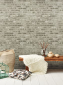 Premium Light Grey brick Self Adhesive Wallpaper Interior Film _W 123 cm