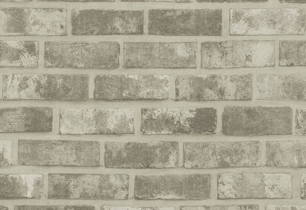 Premium Light Grey brick Self Adhesive Wallpaper Interior Film _W 123 cm