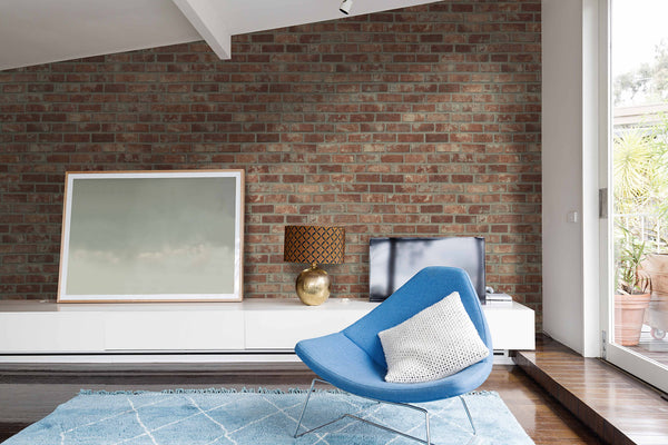 Premium Red brick Self Adhesive Wallpaper Interior Film _W 123 cm