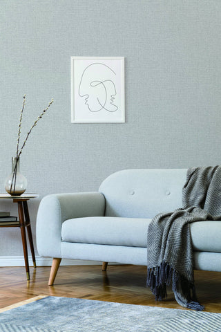 Fabric Effect Grey Self Adhesive Wallpaper Interior Sheet - Luzen&Co