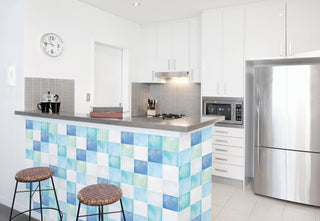 Island Blue Self Adhesive Wallpaper Interior Sheet - Luzen&Co
