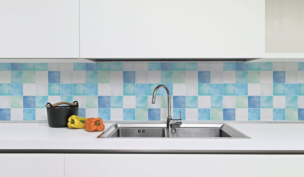 Island Blue Self Adhesive Wallpaper Interior Sheet - Luzen&Co