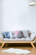 Plain White Brick Self Adhesive Wallpaper Interior Sheet - Luzen&Co