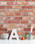 Rustic Brick Self Adhesive Wallpaper Interior Sheet - Luzen&Co