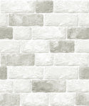 White&Grey Brick Self Adhesive Wallpaper Interior Sheet - Luzen&Co